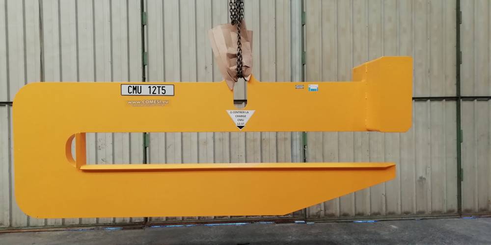 Cé de levage CMU 12500 kg longueur  3 145 mm avec tôle de protection