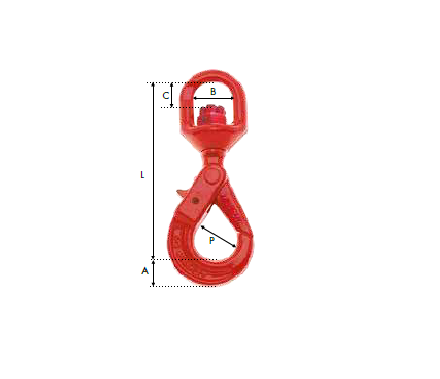 Crochet De Levage Pivotant En Acier Inoxydable 304 - Avec Loquet De Sécurité - Capacité 650 Kg - Pour Chariot, Grue, Manutention
